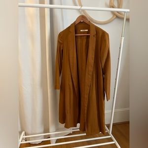 Ali Golden raw silk duster.